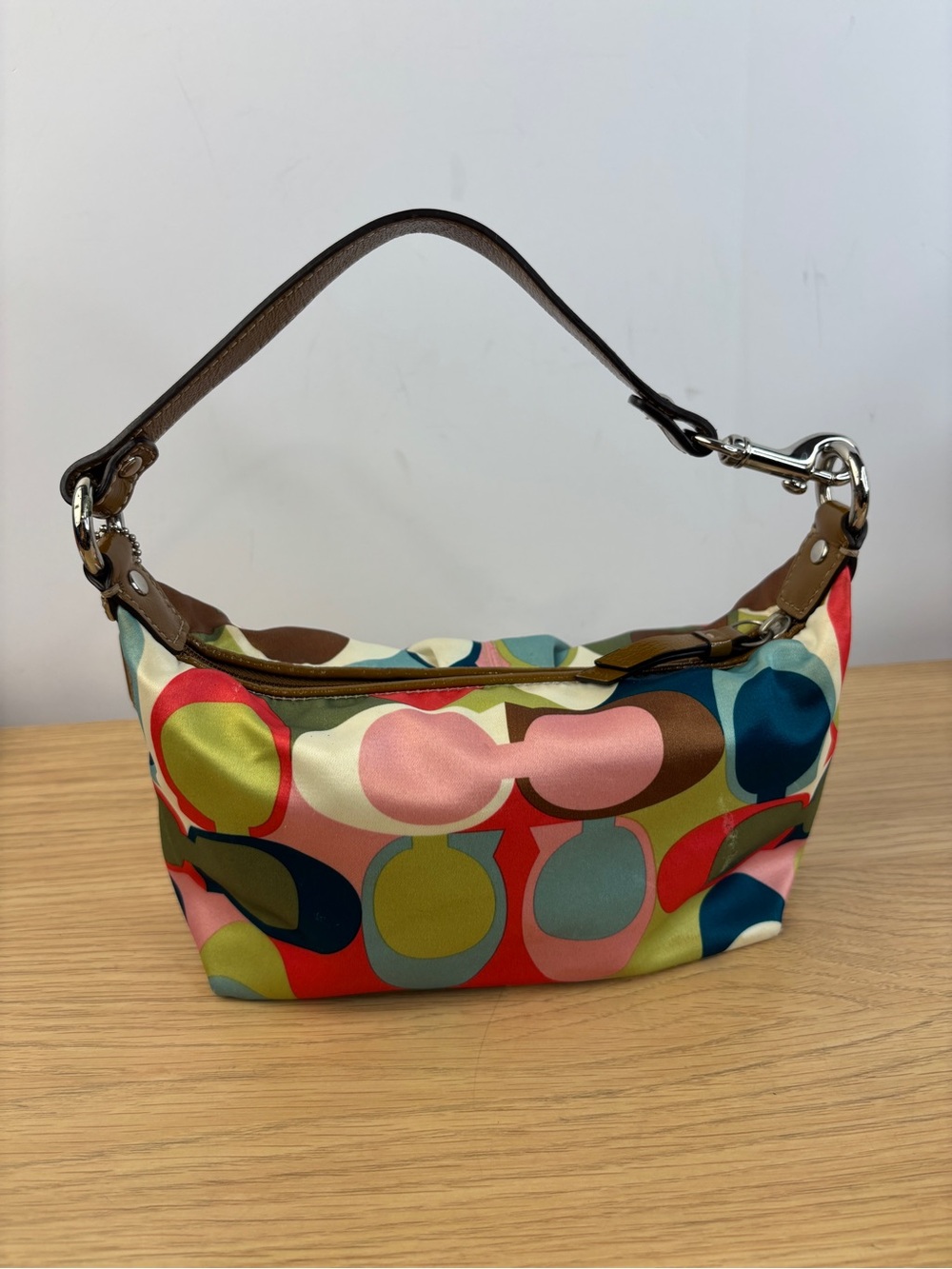 Vintage Coach Y2K Multicolor Scarf Print Mini Bag - Picture 4 of 12